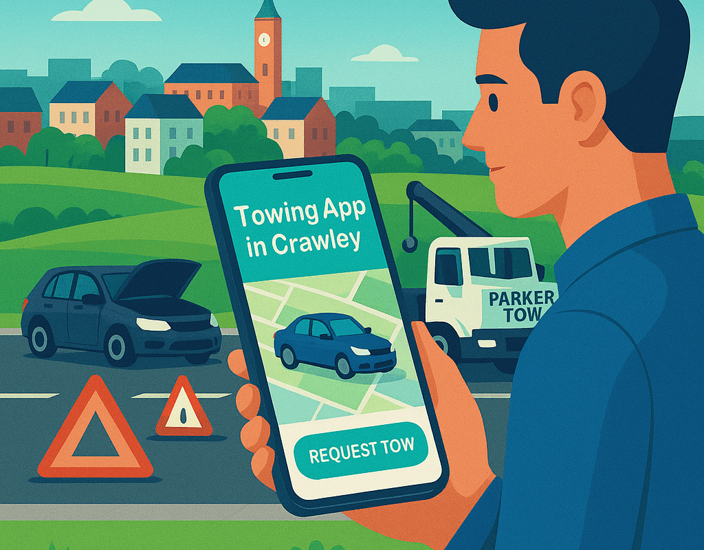 Towing app in Crawley